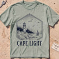 Bay heavyweight tee with an etched vintage lighthouse badge graphic.