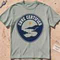 bay heavyweight tee with a mock "Cove Certified" certification badge graphic.