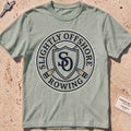 bay heavyweight tee with an SO shield and crossed oars crest graphic.