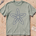 bay heavyweight tee with a single-line five-armed starfish graphic.