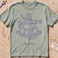 bay heavyweight tee with a minimal sextant "Get a Fix" graphic.