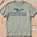 bay heavyweight tee with a gliding gull over a small wordmark graphic.