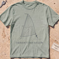 bay heavyweight tee with a labelled sail diagram "I Haven't Got a Clew" graphic.