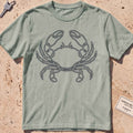 bay heavyweight tee with a single-line sidestepping crab graphic.