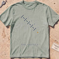 bay heavyweight tee with minimal-line depth-sounding ticks and numerals.